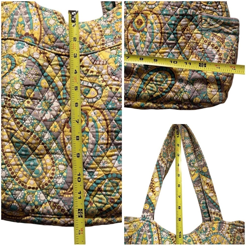 Vera Bradley Set in Lemon Parfait. Lg Tote Get Carried Away & Turn Lock Wallet. - Picture 9 of 15